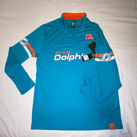NWT NFL MIAMI DOLPHINS SWEETSHIRT HOODIE SIZE L - Picture 5 of 8
